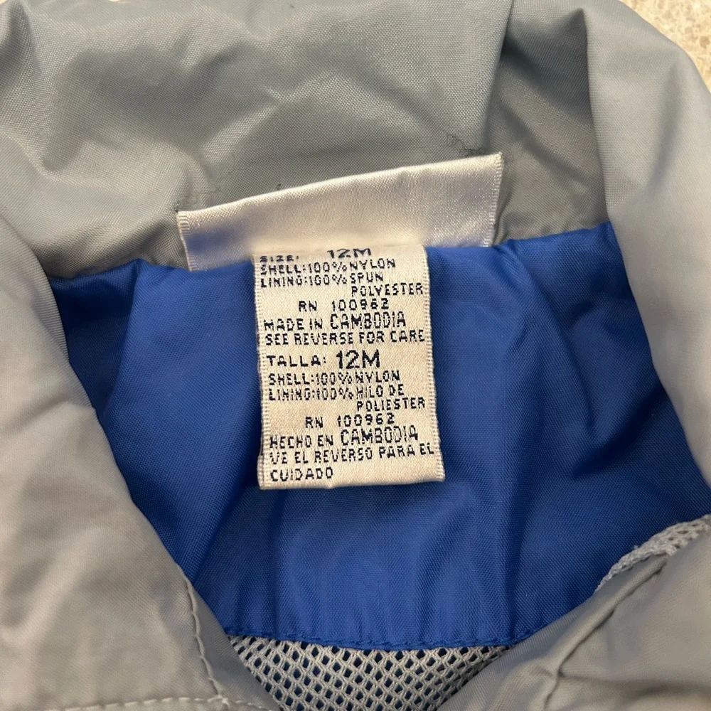 Wilson Vintage Y2K Windbreaker Jacket Blue Boys Baby Toddler Size 12 Months‎